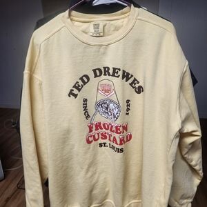 Comfort Colors Pale Yellow Graphic Crewneck Sweater